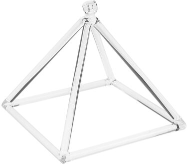 6 ''D Opmerking Clear Crystal Zingen Piramide Voor Zen Meditatie Muzikale