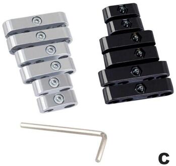 6-Delige Set Van 7Mm-8Mm Universele Bougie Splitter Klem Verchroomd bougiekabel Separator Splitter Loom
