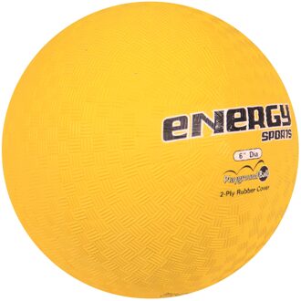6 "Dodgeball, Speeltuin Bal Set Voor Indoor Of Outdoor Gebruik-(Zware) set Van (6) Diverse Kleuren geel