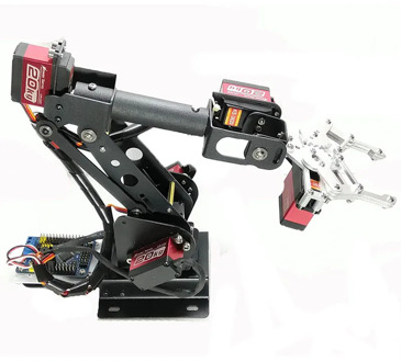 6 DOF Robotic Arm Gripper Claw Manipulator for Arduino/STM32/51 Microcontroller Teaching Robot Kit with 6pcs 180 Degree Servos