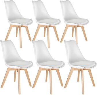 6 eetkamerstoelen Friederike Wit