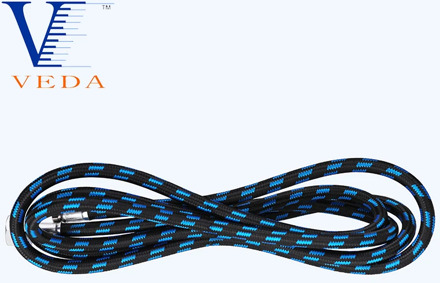 6 Foot Braided Airbrush Air Hose Standard 1/8" - 1/4" Adapter Suit for Airbursh Kits Accessories