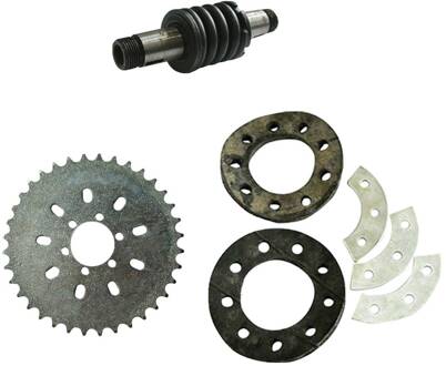 6 Gaten 36 Tanden Tandwiel & Koppeling As Voor 66cc 80cc Motor Gemotoriseerde Fiets