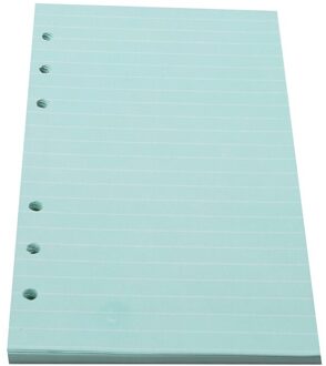 6 Gaten Losse Blad Notebook Spiraal Planner Refill Innerlijke Papier A5 Pagina 'S Leeg Raster Lijn Te Doen Lijst Voor Filofax agenda groen lijn