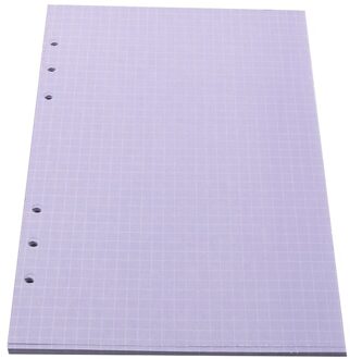 6 Gaten Losse Blad Notebook Spiraal Planner Refill Innerlijke Papier A5 Pagina 'S Leeg Raster Lijn Te Doen Lijst Voor Filofax agenda paars