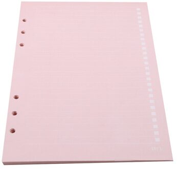 6 Gaten Losse Blad Notebook Spiraal Planner Refill Innerlijke Papier A5 Pagina 'S Leeg Raster Lijn Te Doen Lijst Voor Filofax agenda roze