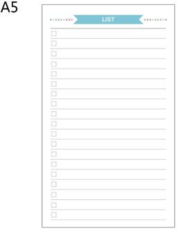 6 Gaten Refill Innerlijke Papier Dagboek Week Maand Planner Voor A5 Losse Blad Notebook H