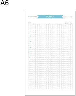 6 Gaten Refill Innerlijke Papier Dagboek Week Maand Planner Voor A5 Losse Blad Notebook