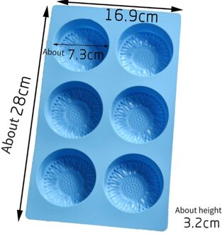 6 Gaten Zeep Maken Levert Daisy Bloem Diy Handgemaakte Zeep Siliconen Mal Zeep Stome Mold Fondant Gereedschap Cake Decors Kaars mold