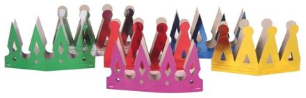6 gekleurde kroontjes voor kinderen
