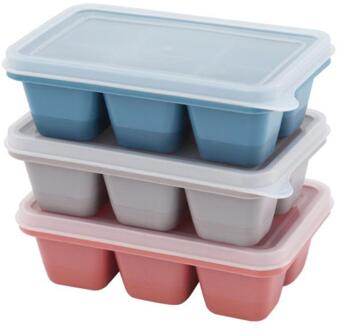 6 Grid Food Grade Siliconen Ijs Lade Thuis Met Deksel Diy Ice Cube Mold Vierkante Vorm Ijs Maker Keuken bar Accessoires