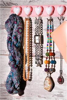 6 Haak Decoratieve Hart Hanger