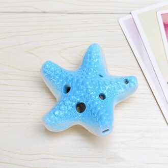 6 Holes Ocarina Creatieve Oceaan Zeester Vorm Souvenir Verjaardagscadeautjes C Tone Handgemaakte Keramiek Orff-instrumenten Voor Moederdag licht blauw