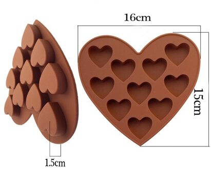 6 Holte Diamant Liefde Siliconen Cakevorm Siliconen 3D Hartvorm Fondant Cake Chocolade Bakken Mold Mould Modellering Decor koffie