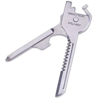 6 In 1 Camping Wandelen Gereedschap Nuttig Multifunctionele Praktische Sleutel Rvs Sleutel Outdoor Schroevendraaier Flesopener Sleutelhanger