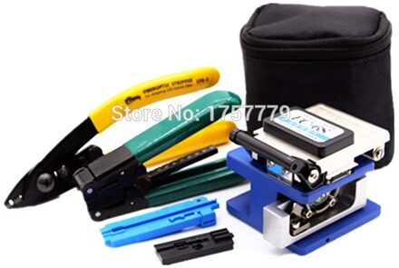 6 In 1 FTTH Glasvezel Tool Kit met FC-6S Fiber Cleaver en CFS-2 miller stripper + kabel Draad stripper Gebruik Ftth Fttx