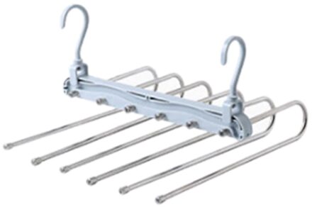 6 In 1 Garderobe Hanger Multi-Functionele Kleerhangers Broek Rvs Magic Garderobe Kleding Hangers Voor Kleding Rack BU