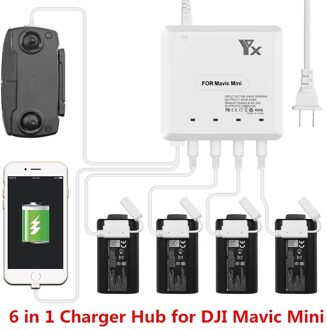 6 In 1 Mavic Mini Oplader Batterij Afstandsbediening Telefoon Tablet Lading Voor Dji Mavic Mini Charger Hub Met usb-poort AU plug