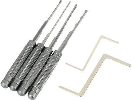 6-In-1 Universal Handy Lock Picks Set Key Extractor Set- Grey