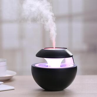 6 In 1 Usb Aroma Diffuser Ultrasone Air Home Office Luchtbevochtiger Mini Mist Maker Geurverspreider Shimmer Projectie Luchtbevochtiger zwart