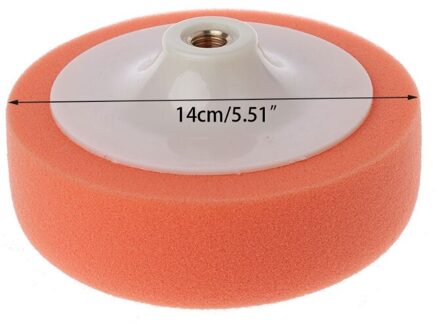 6 Inch 15Cm Auto Polijsten Buffing Polijsten Pad Spons Wiel Waxen Oranje 14mm