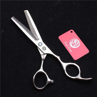 6 Inch 17Cm 440C Paarse Draak Dunner Schaar Snijden Schaar Kapper & #39S Schaar Dubbele Tanden Professionele haar Schaar Grijs