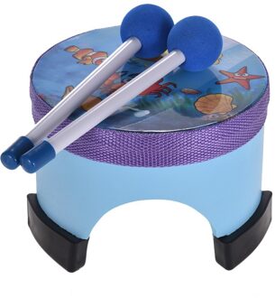6 Inch Cartoon Houten Vloer Drum Percussie Instrument Musical Speelgoed Voor Kids Kinderen