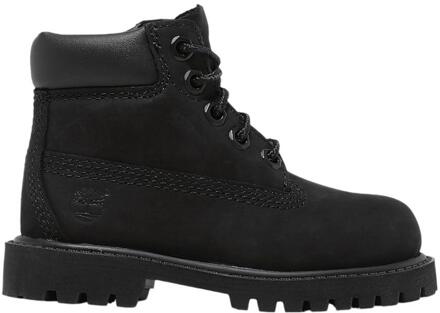 6 Inch Classic dames veterboot - Zwart - Maat 37,5