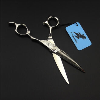 6 INCH Damascus Kappersscharen Haar Snijden en Nagelschaar Kapper Scharen met diamant Rood