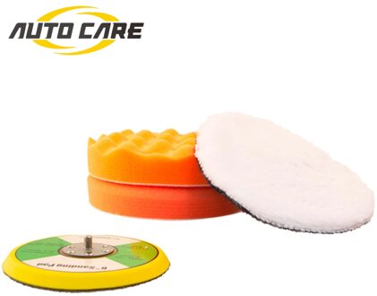 6 Inch High Gross Polijsten Buffer Pad Set Adapter Voor Auto Polijstmachine 150Mm Buffing Zelfklevende 4 Stuks Per set