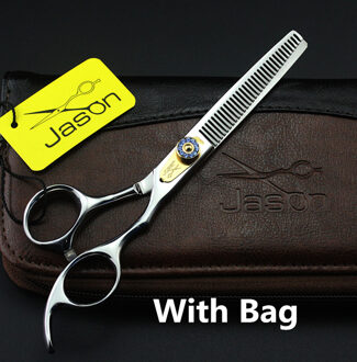 6 Inch Jason Fabriek Prijs Kappers Schaar Jp 440C Diamante Kappers Snijden Schaar Dunner Schaar Haar Schaar een het verdunnen Add zak