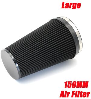 6 Inch Luchtfilter Universal 150Mm Grote Cold Air Intake Filter Black High Flow Wasbare XH-UN074