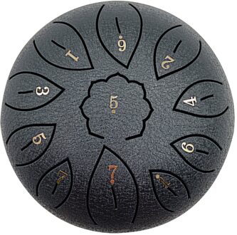 6 Inch Mini Drum Hamer 8-Tone Staal Tong Drum En Drumstick Drumstick Accessoires Voor Slaginstrumenten zwart