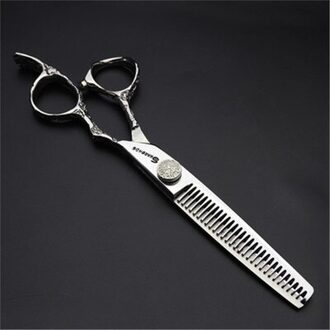 6 Inch Rose Cut Kapsalon Kapper Schaar Kapper Flat Cut Teethgenuine Professionele Kappers Schaar 6het verdunnen met case