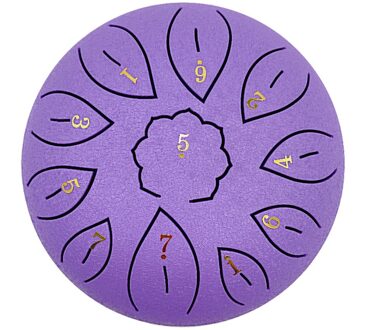 6 Inch Staal Tong Drum 11 Tune Notities Percussie Muziekinstrument Hand Pan Drum Tank Sticks Met Zak Drumsticks Voor kinderen paars