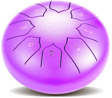 6 Inch Staal Tong Drum 8 Tune Hand Pan Drum Tank Hang Hollow Drum Met Drumsticks Draagtas Slaginstrumenten 7