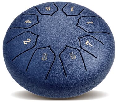 6 Inch Staal Tong Drum 8 Tune Hand Pan Drum Tank Hang Hollow Drum Met Drumsticks Draagtas Slaginstrumenten 9