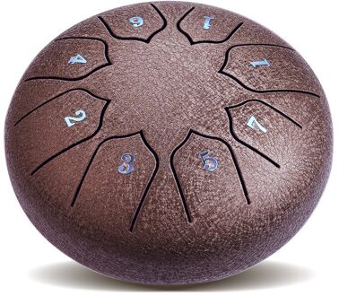 6 Inch Staal Tong Drum 8 Tune Hand Pan Drum Tank Hang Hollow Drum Met Drumsticks Draagtas Slaginstrumenten