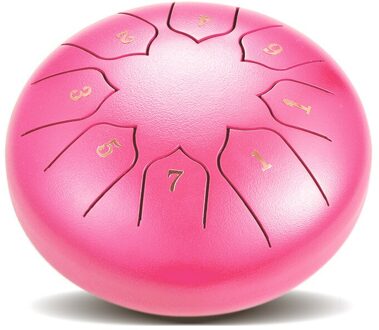 6 Inch Staal Tong Drum 8 Tune Hand Pan Drum Tank Hang Hollow Drum Met Drumsticks Draagtas Slaginstrumenten