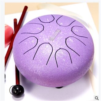 6 Inch Staal Tong Drum 8 Tune Hand Pan Drum Tanks Drum Met Drumsticks Draagtas Percussie Instrumenten Accessoires paars