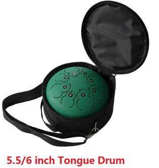 6 Inch Staal Tong Drum 8 Tune Notes Hand Pan Tank Drum Met Zak Drumsticks Sticker Voor Kinderen Beginner Percussie Drum opslagruimte zak