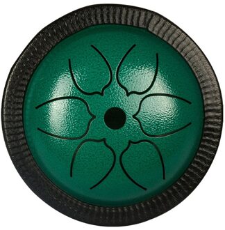 6 Inch Stalen Tong Drum Ethereal Drum 6 Soorten Notities Met Drumstick, Reistas, geschikt Voor Kinderen Volwassenen groen