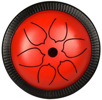 6 Inch Stalen Tong Drum Ethereal Drum 6 Soorten Notities Met Drumstick, Reistas, geschikt Voor Kinderen Volwassenen rood