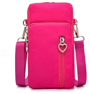 6 inch vrouwen mobiele telefoon zak sport messenger bag schoudertas portemonnee groot roos
