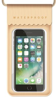 6 inch Waterdichte Duiken Tas Mobiele Telefoon Pouch Onderwater Dry Case Cover Voor Kano Kayak Rafting Zwemmen Drifting Strand gouden