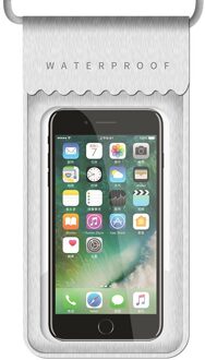 6 inch Waterdichte Duiken Tas Mobiele Telefoon Pouch Onderwater Dry Case Cover Voor Kano Kayak Rafting Zwemmen Drifting Strand zilver