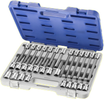 6-kante schroevendraaierdoppen 1/2" | incl. koffer | 30-delig | E200516 - E200516