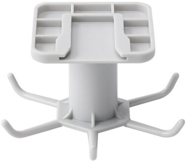 6 Klauw Draaiende Opslag Haak Keuken Gadget Opbergkast Haak Bad Haak Wandmontage 360 ° Roterende Kleerhanger Organizer rack grijs