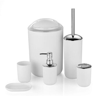 6 Kleur Badkamer Accessoires Sets Tandpasta Tandenborstel Houder Hand Zeep Shampoo Opslag Fles Met Druk Swith Wc Cleaner