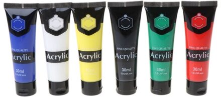 6 Kleuren 30Ml Professionele Acryl Verf Set Tekening Pigment Hand-Verf 103E